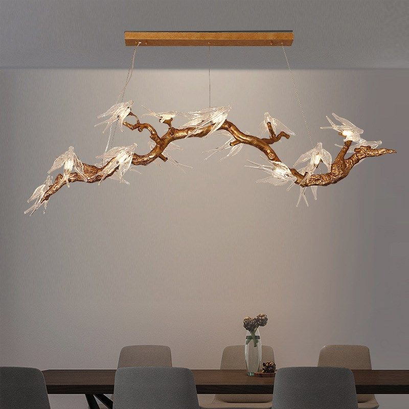 复式全铜轻奢小鸟楼梯灯别墅酒店个性大吊灯奢华挑空客厅艺术灯具,家装灯饰光源,客厅吊灯,淘宝优惠券,粉丝福利购,淘宝优惠卷