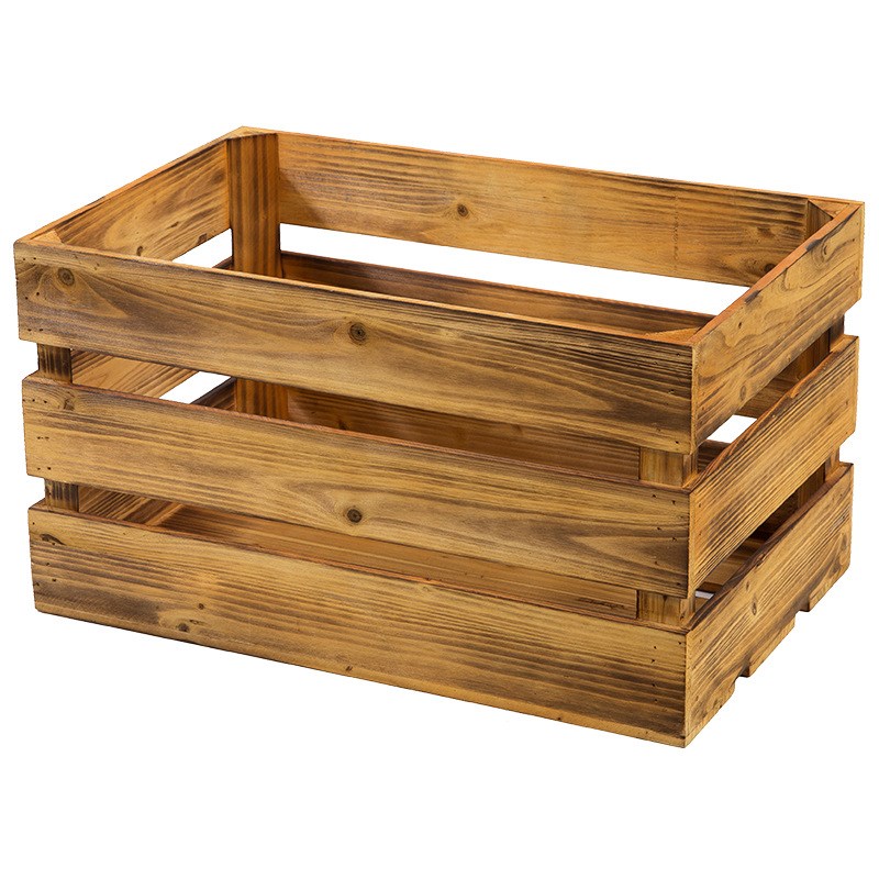 实木储物箱超市陈列木箱收纳木框箱水果木筐木条箱复古木箱子