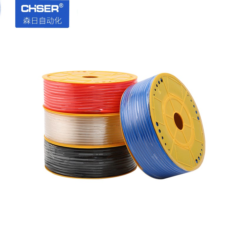 PU气管8*5空压机高压气动软管 PU6*4 10*6.5 12*8 16透明红蓝黑色