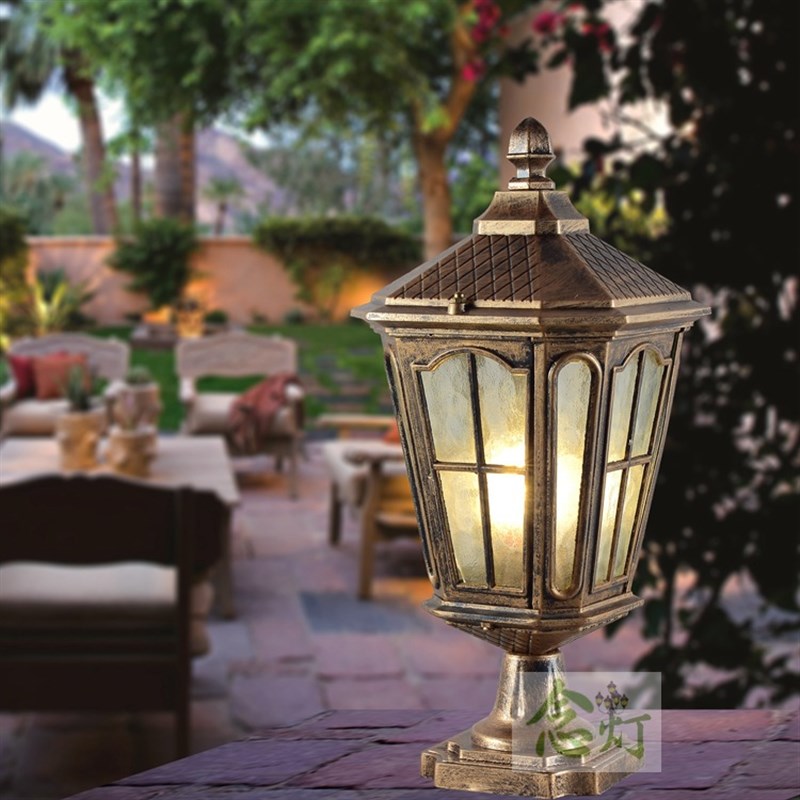 欧式户外柱头围墙灯柱子灯庭院景观灯墙头灯