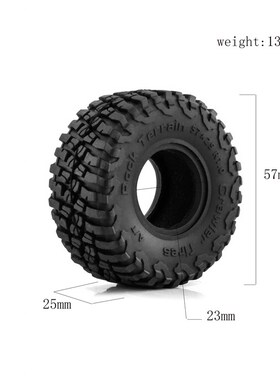 1/18 TRX4M 路虎烈马1.0英寸胎皮轮胎 攀爬车25*57MM SCX24 FMS