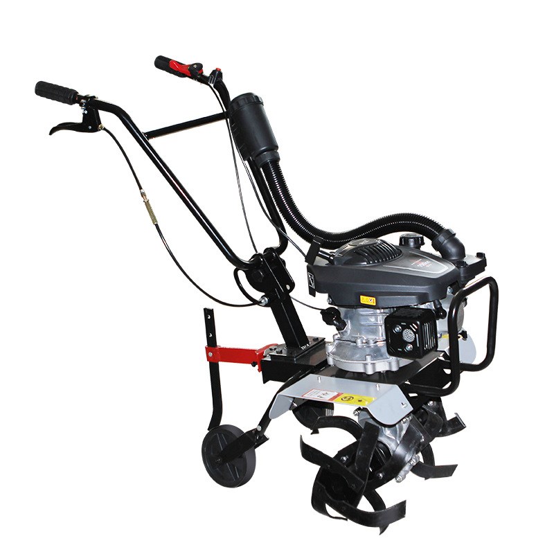 新款松土开沟四驱微耕机小型翻土耕地犁地机农用多功能汽油旋耕机