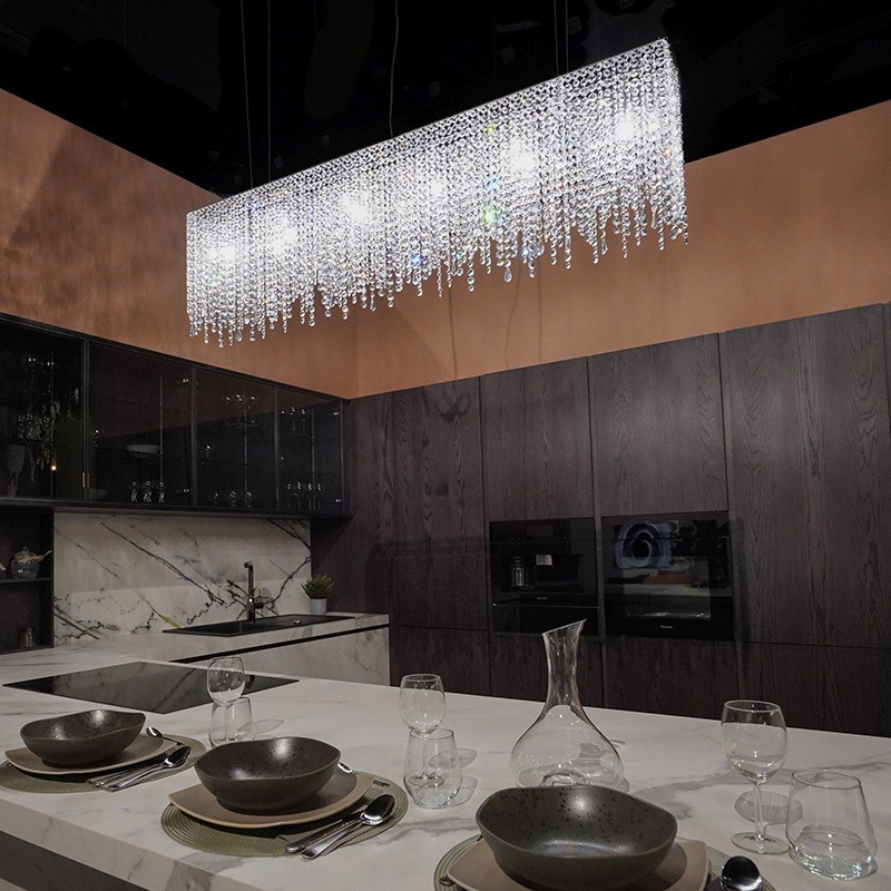 意大利轻奢水晶吊灯餐厅餐桌客厅设计师酒店前台岛台吧台创意灯具
