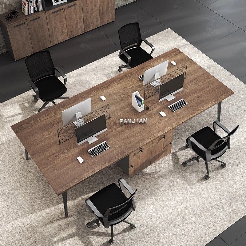 新款职员桌简约现代办公家具桌椅组合员工屏风工作位2/4/6人位