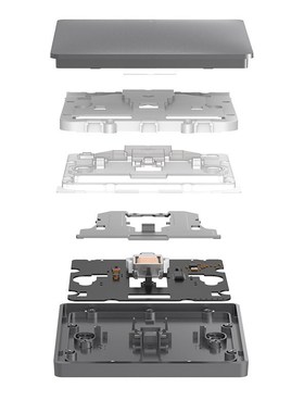 领普/linptech 远距离无线开关K9星空灰色 自发电免布线遥控开关