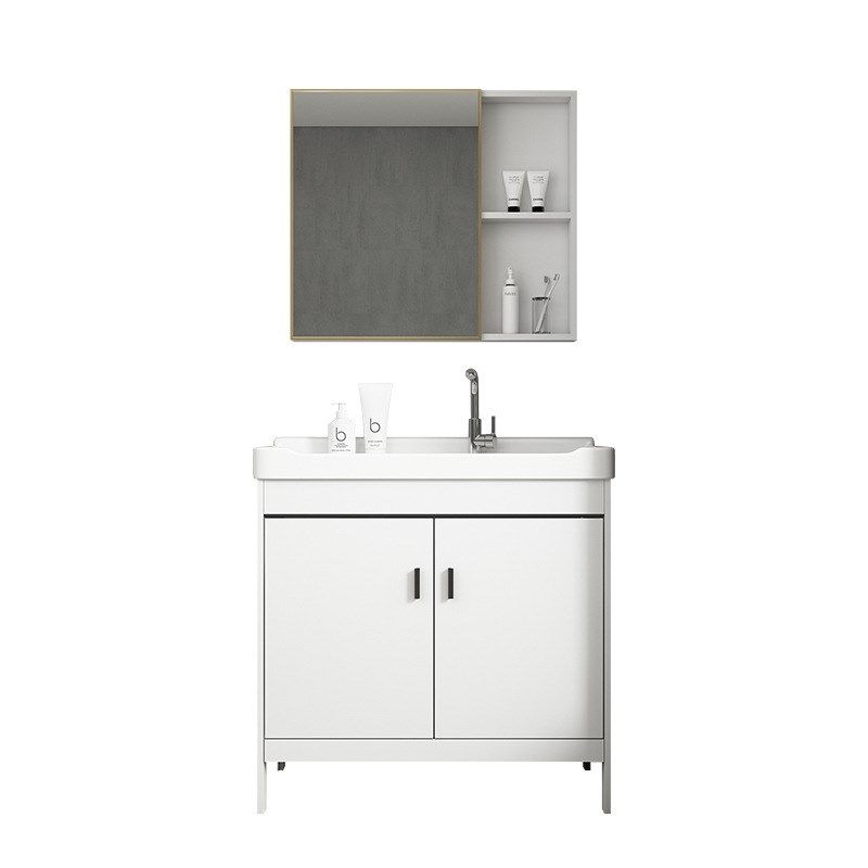 阳台太空铝洗衣柜落地浴室柜组合陶瓷一体洗衣池槽洗手台盆带