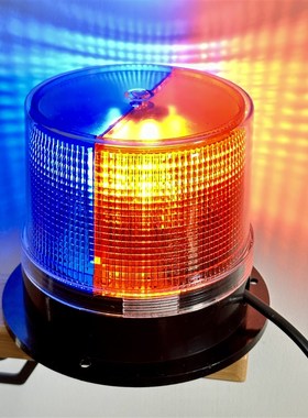 道路救援磁铁吸顶灯220sV接电款黄色闪光工程警示灯车用岗亭爆闪