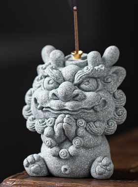 中式萌龙祝福线 线香插摆件创意可爱生肖龙茶宠家用室内香托 托香