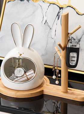 现代简约玄关鞋柜钥匙收纳摆件入户门创意客厅家居桌面陶瓷装饰品