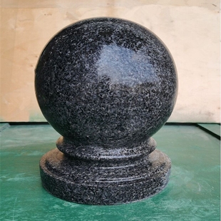 大理石圆球庭院园门柱栏杆围墙大门球装饰岗岩石头圆球路障石