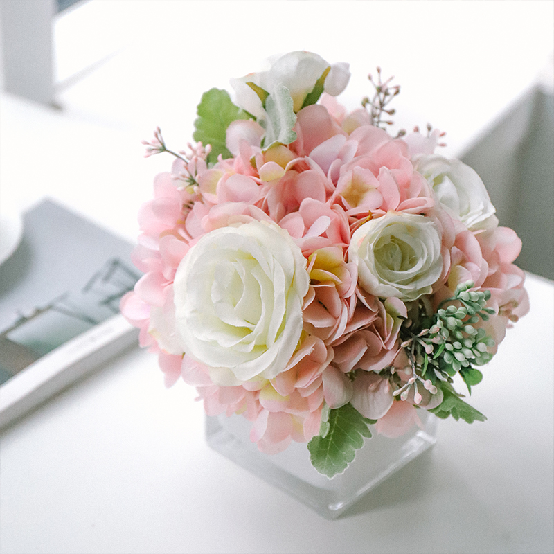 南十字星 装饰花绣球玫瑰花束假花仿真花 客厅摆件插花小清新晨曦