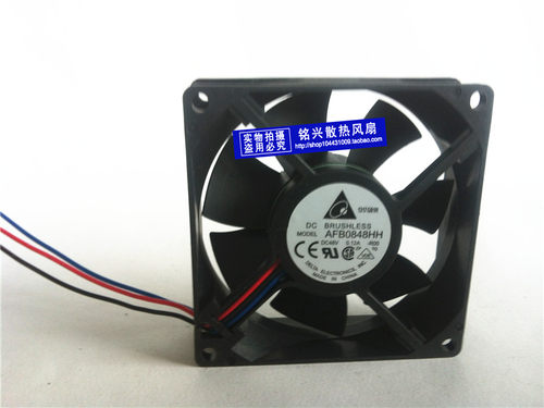 台达8CM 8025 DC48V 0.12A AFB0848HH 3线散热风扇
