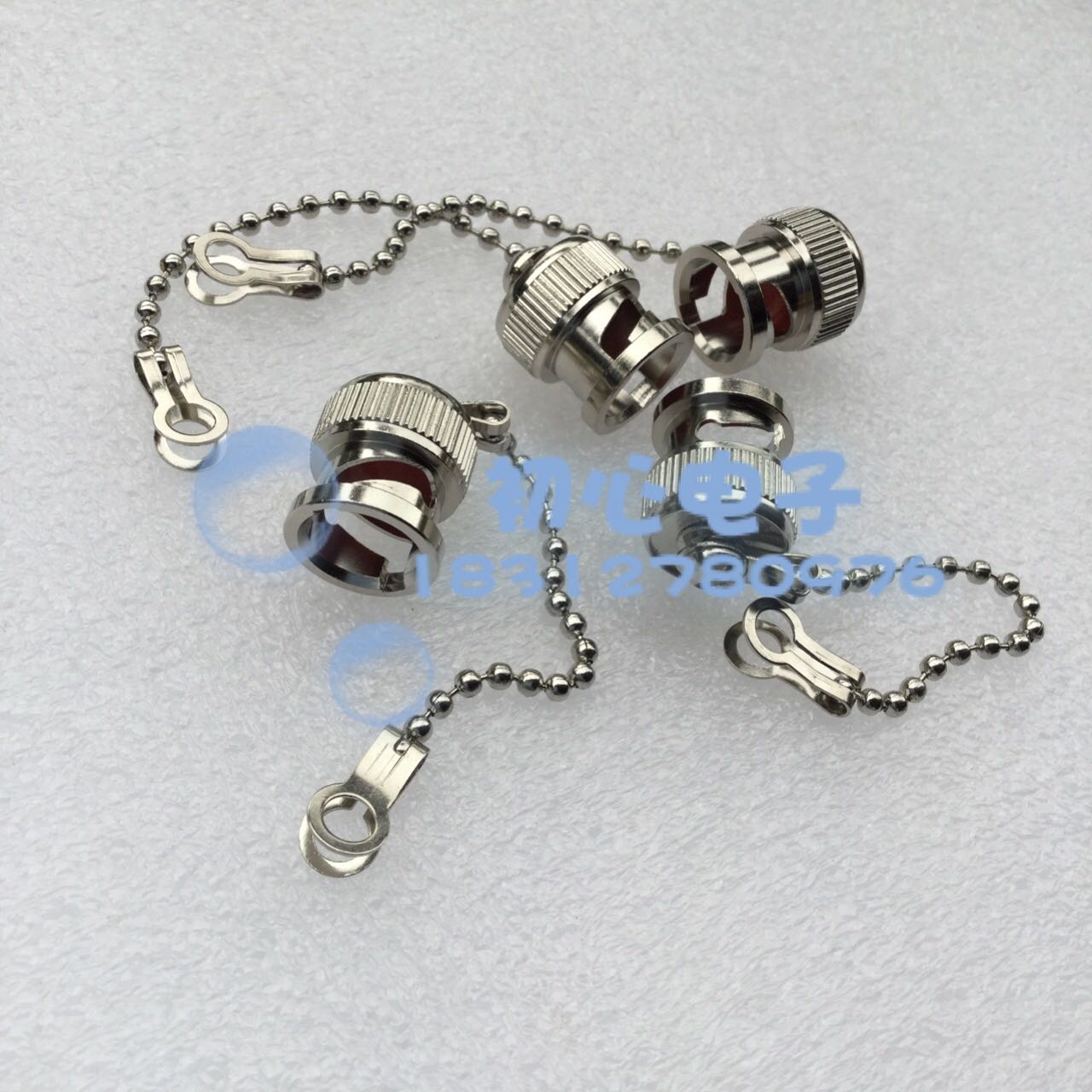 纯铜BNC母保护帽防尘帽对空载的接头起到保护防尘的作用 带链无针