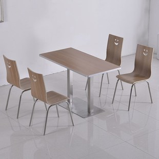 学校食堂快餐工厂员工餐厅商用汉堡奶茶便利小吃店经济型桌椅组合