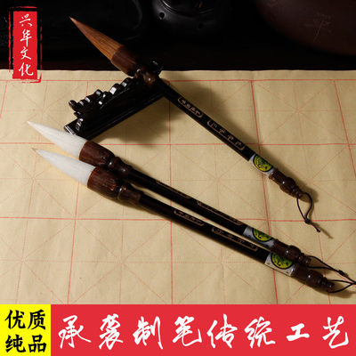 兼毫金顶湖笔国画书画毛笔兼毫硬毫长峰提斗书法精品毛笔抓笔斗笔