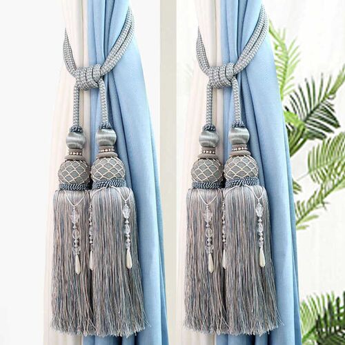 高档窗帘绑绳一对装创意装饰配件挂球流苏双球扎束带绳子挂钩绑带