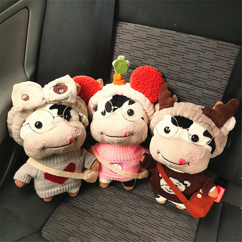 竹炭包新车除甲醛去异味可爱奶牛公仔车载除味活性炭包净化空气萌