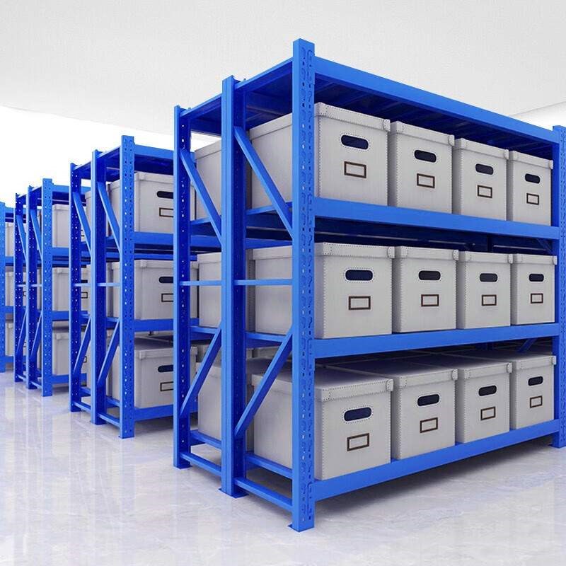 仓储货架多层置物j架四层展示架仓库中型加厚储物架轻型收纳铁架