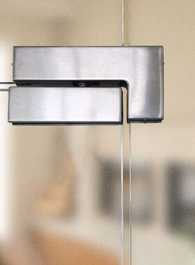 【坚宜佳】304不锈钢玻璃门夹地弹簧门无框玻璃门配件上夹M1M02