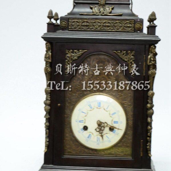 古钟铜机械|木楼镶嵌雕花钟|仿复古机械座钟|仿古董钟表|苏钟插屏