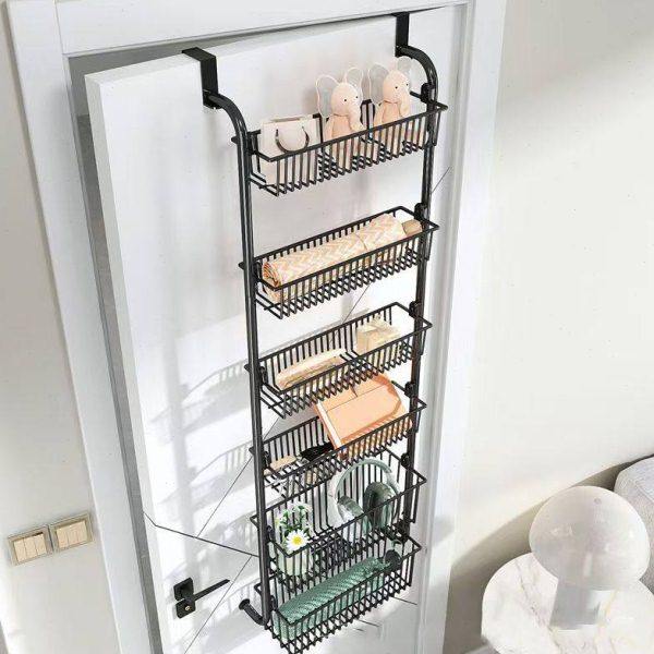免打孔门后圆管大小挂篮置物架多层收纳架浴室门后挂架多功能整理,收纳整理,化妆品收纳架,淘宝优惠券,粉丝福利购,淘宝优惠卷