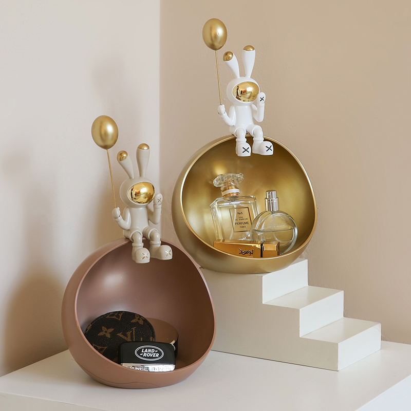 创意兔子玄关钥匙收纳摆件乔迁礼物入户进M门玄关装饰品家居好物