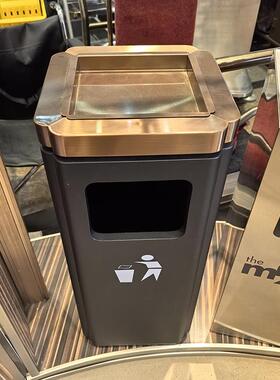 不锈钢垃圾桶立式座地烟灰桶室内商场酒店电梯口金属灭烟桶GPX-2C