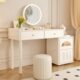 实木梳妆台小型化妆桌卧室化妆柜现代简约小户型梳妆桌收纳柜一体