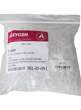 实验耗材  Axygen 10ul长白吸头[T-400]  爱思进  1000支/包