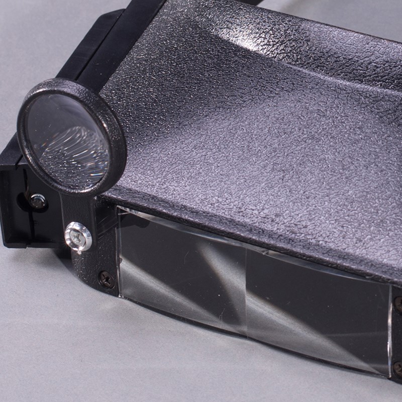 头戴式 头盔3-8倍带2LExD灯高清放大镜 老人阅读古玩钟表维修