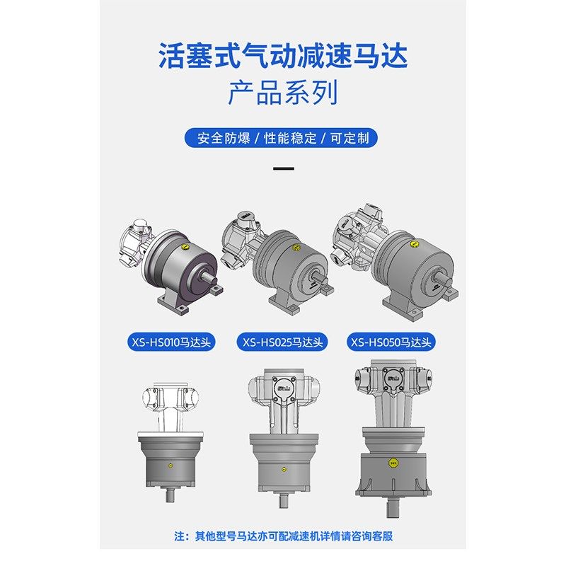 欣山风动气动减速马达活塞式大扭力可正反可调速配齿轮减速机电机