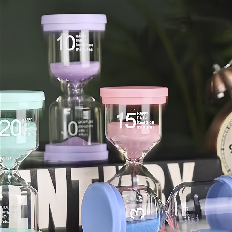 儿童沙漏计时器1/3/5/10/15/20/30分钟可选自律时间管理防摔装饰