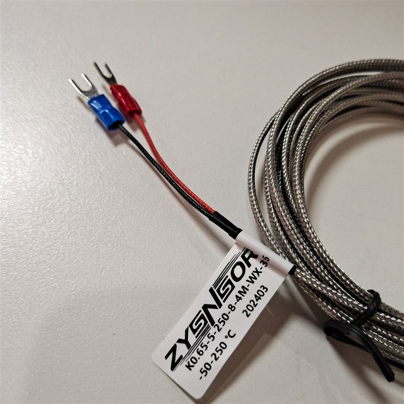 ZYSNSOR出线式热电偶K型  250MM -50-200度 WX 跟管径可选316材质