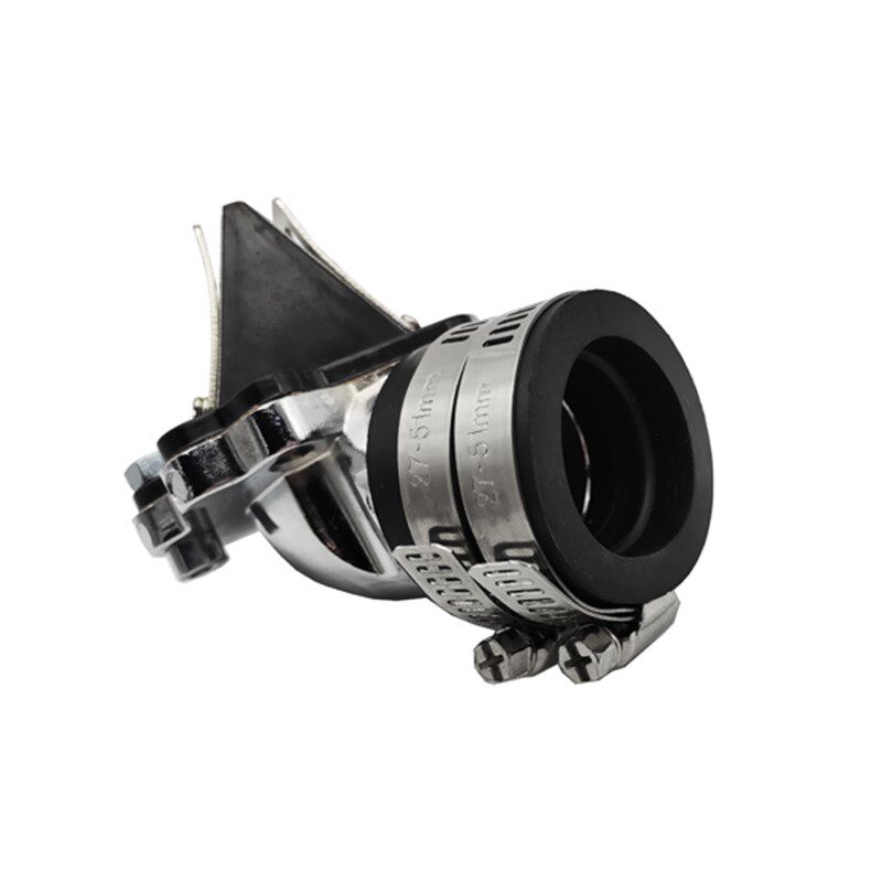 踏板车化油器接口歧管 电镀银JOG50 jog90改装进Z气阀簧片阀