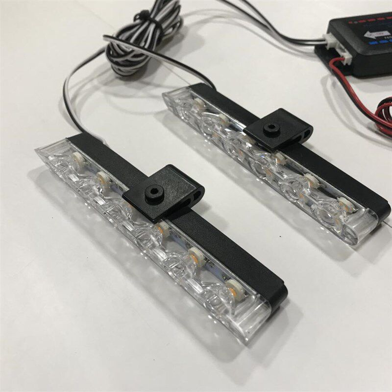 遥控中网爆闪灯高亮6灯一拖六组频闪改装灯6LED6组夹子装饰灯