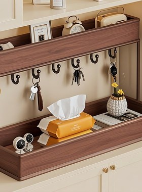 入户玄关置物架钥匙收纳架鞋柜上桌面装饰摆件展示架家用门厅挂架