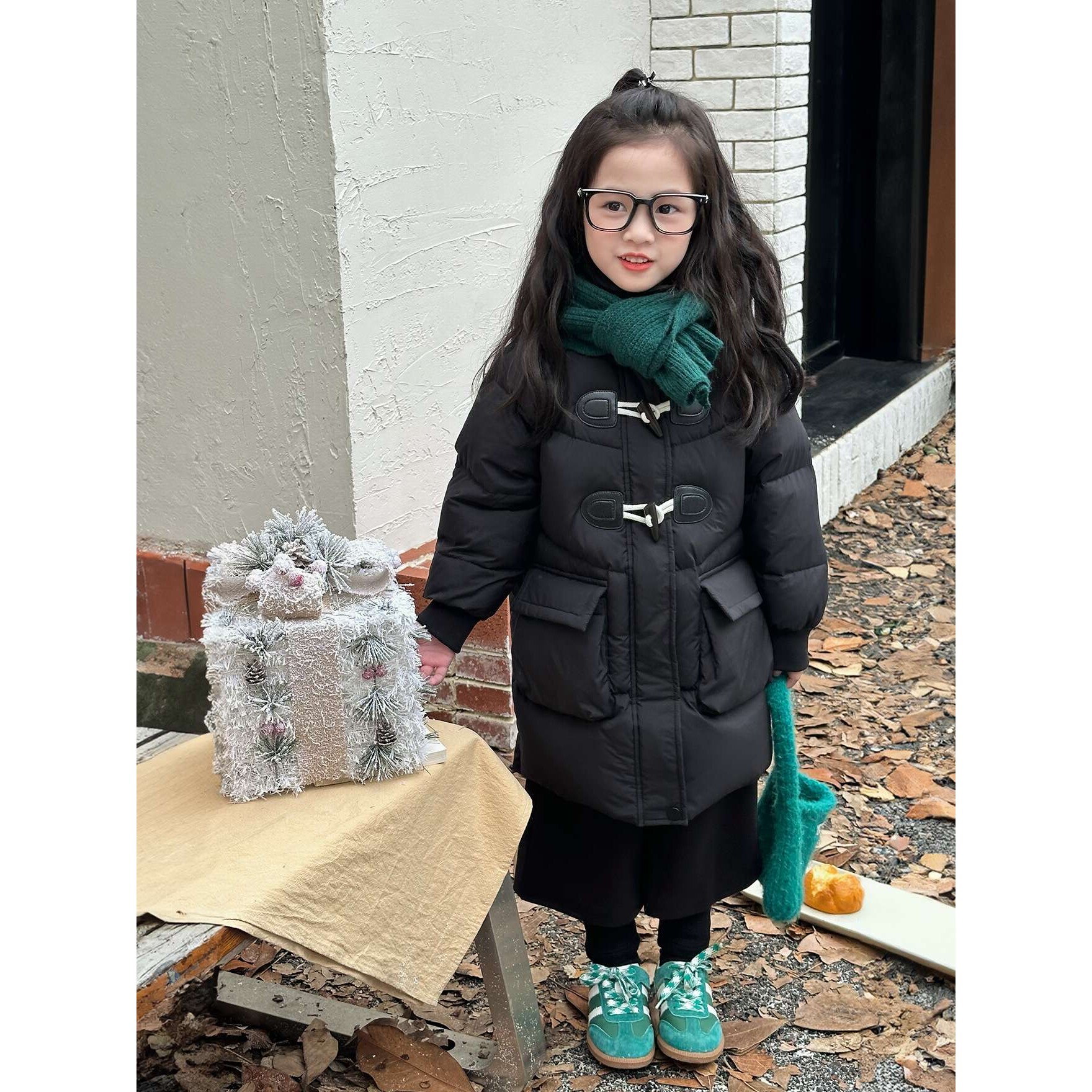 【现货】女童打底呢子裤冬季新款儿童休闲保暖打底裤