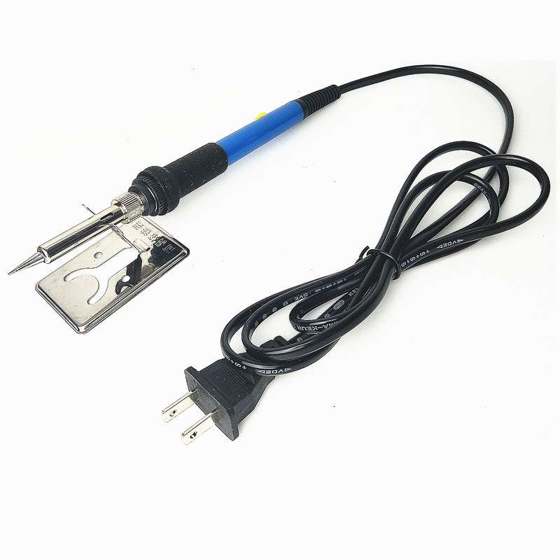 跨境14PC电烙铁套装 60W调温烙铁笔维修焊接工具欧美英规锡线刷子