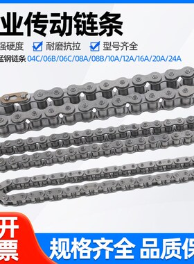 工业传动链条单双排猛钢链条04C/06C/06B/08B/08A/10/12/16/20/24