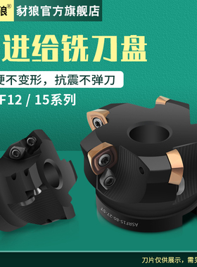数控快进给铣刀盘ASRF12/15刀片SDMT120512/150512加工不锈钢刀粒