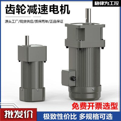 6W-1500W微型减速电机小型三/单相变速交流齿轮调速马达电机220V