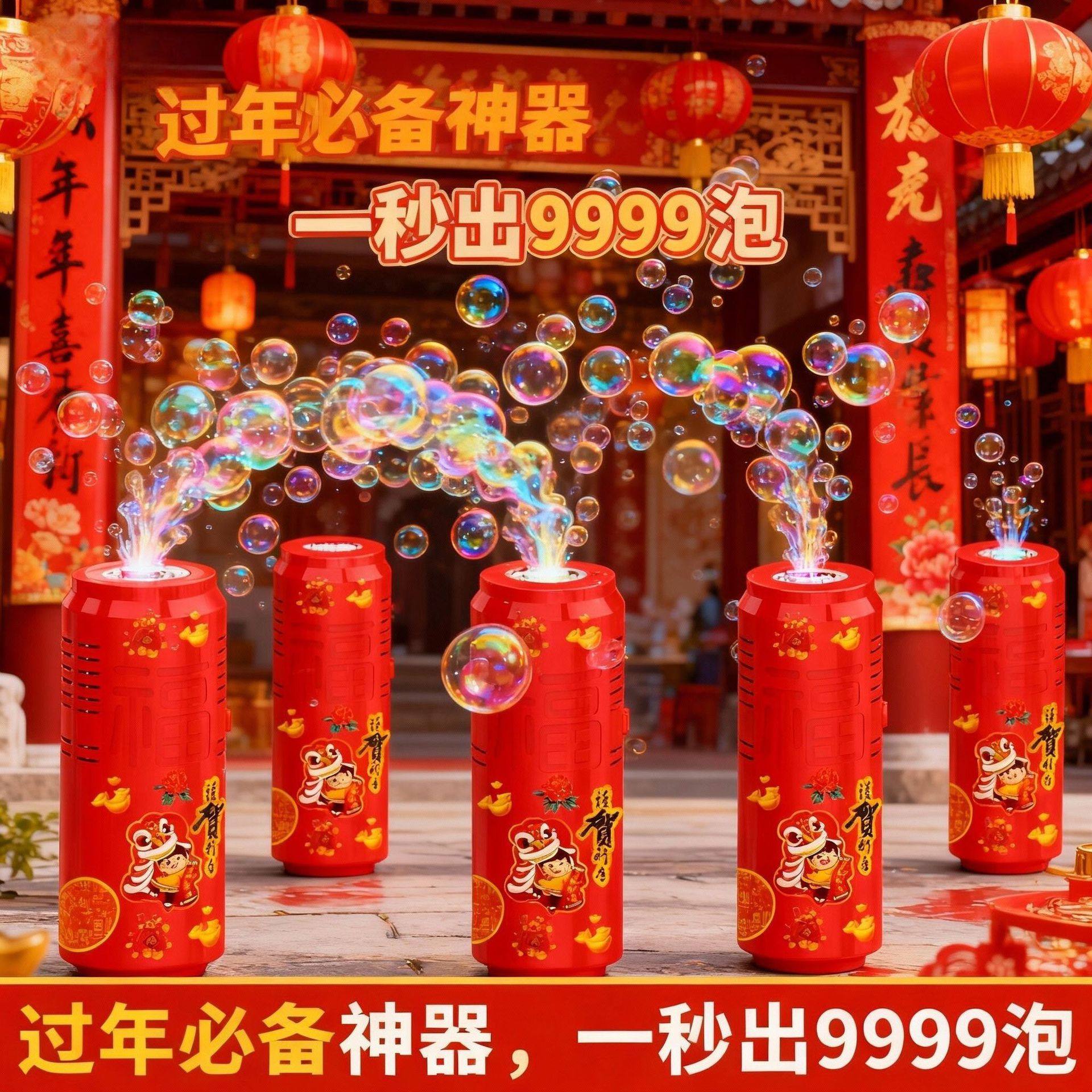【下单立减50】网红爆款USB充电泡泡机儿童吹泡泡结婚礼花过年ZZ