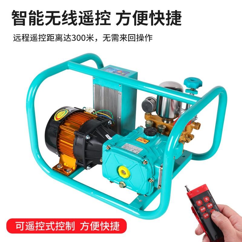 变频遥控电动车高压三缸柱塞泵打药机农用果树H48V60V72V220喷雾