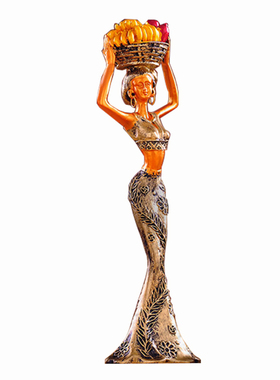 家居民族风工艺树脂摆件创意礼品客厅人物装饰品傣族少女小号包邮