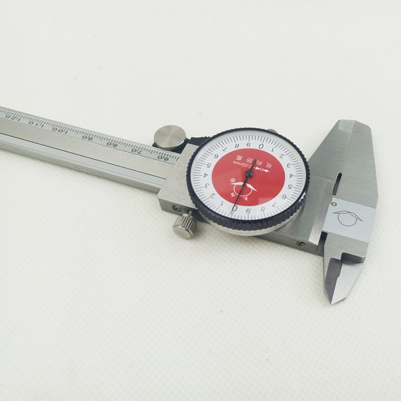 大阳不锈钢四用带表卡尺游标 0-150 200 300mm双向防震高精度耐用