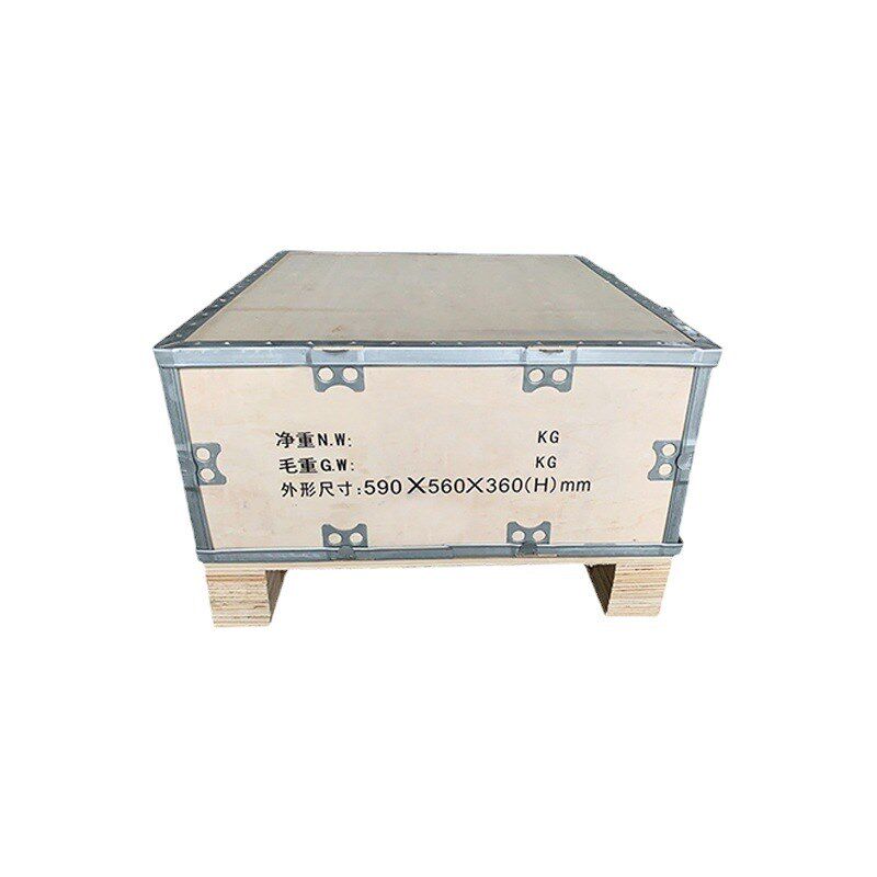 广东厂家钢带式卡扣木箱子出口空运海运物流可拆卸钢边包装箱木箱