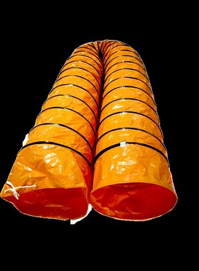 高温风管伸缩黄色矿用烤漆通风管道PVC帆布排气抽风排风机软管