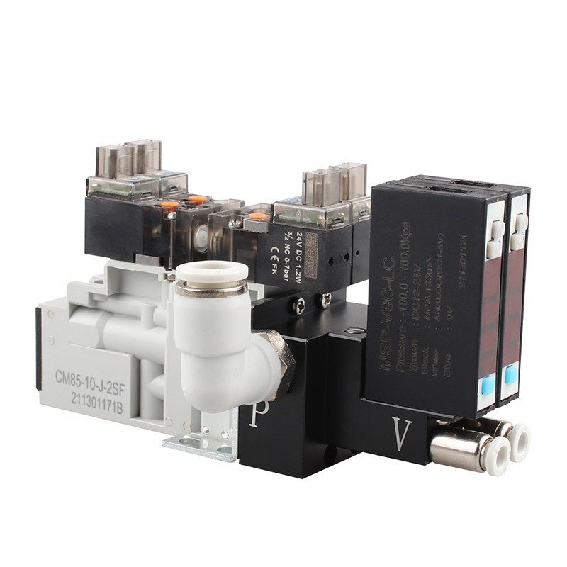 微型节能吸破一体带检测轻薄真空发生器组件P-CM85-10-A智能组
