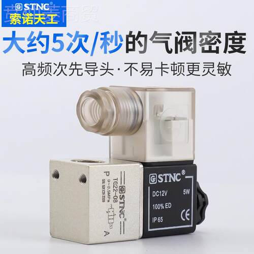 S0TN索诺天工一进一出CUWTG22-88常闭2分气动电磁阀2V025-0C二位