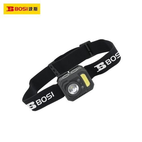 波斯工具三档调节迷你型多功能LED强光感应头灯140流明BS530852